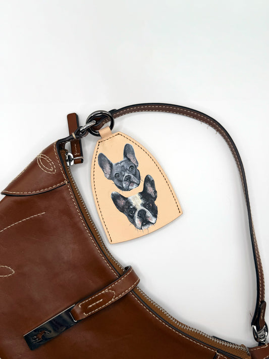 The Double Pet Portrait Bag Charm