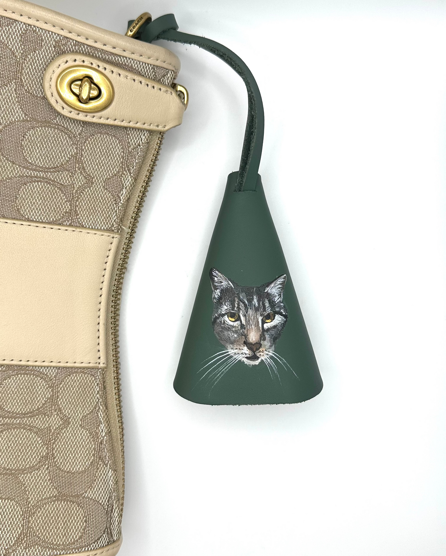 The Pet Portrait Leather Bag Charm