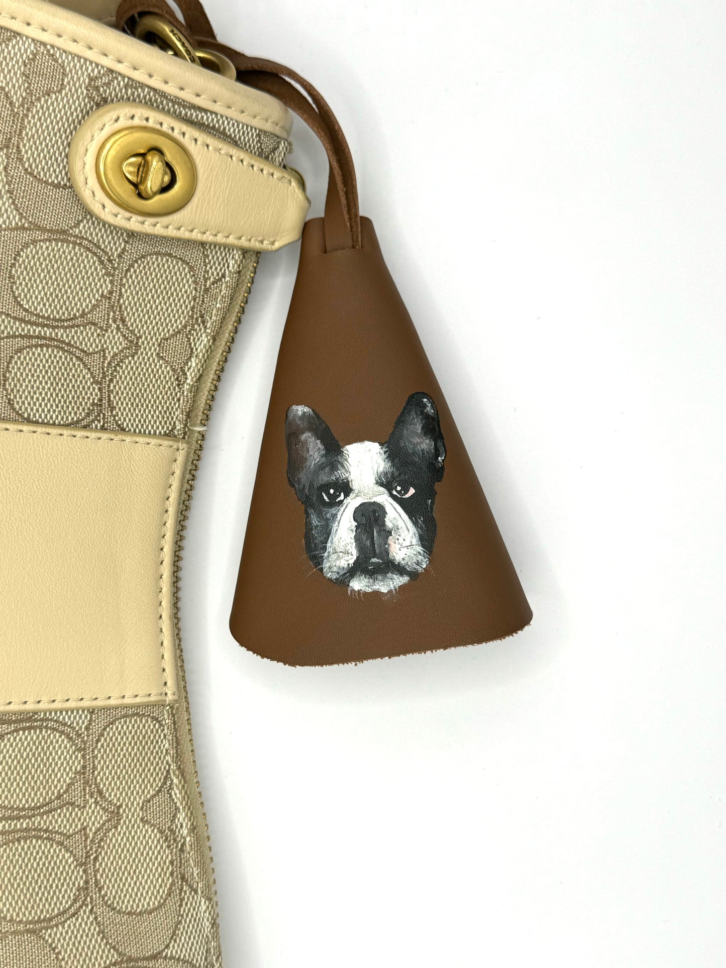 The Pet Portrait Leather Bag Charm